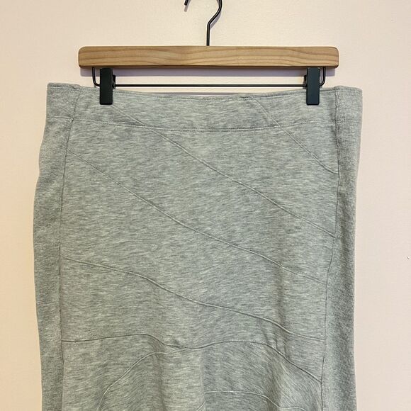 NWT Daily Practice by Anthropologie Seamed Midi Skirt Grey Women's Size XL - Picture 5 of 12